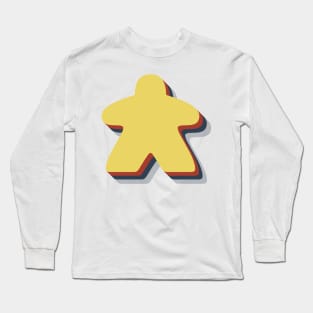 Retro Board Game Meeple Long Sleeve T-Shirt